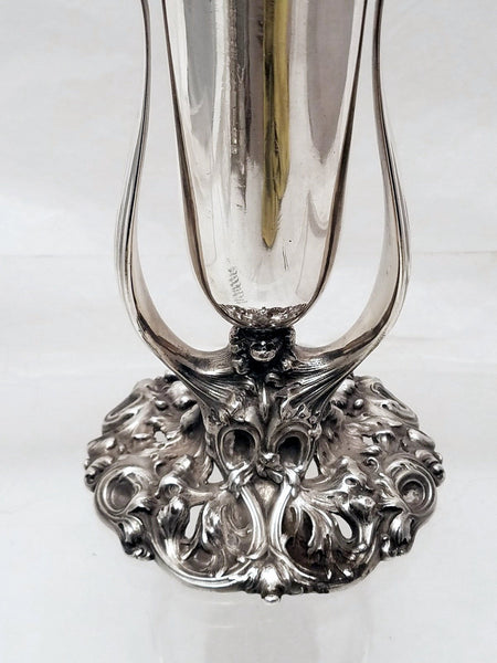 Silver Vase with Stand by Whiting in Art Nouveau Style